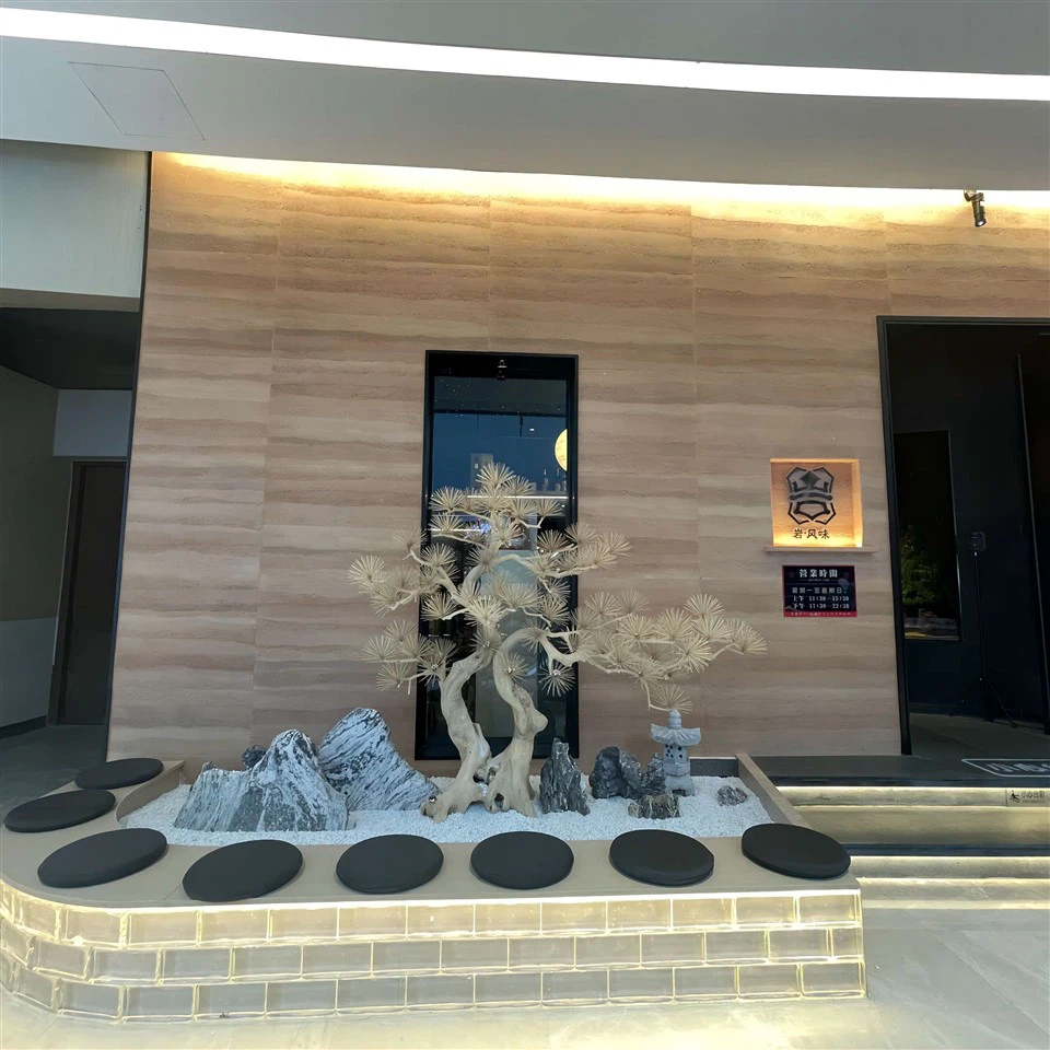 Панели из наружной каменной облицовки для стен из утрамбованной земли